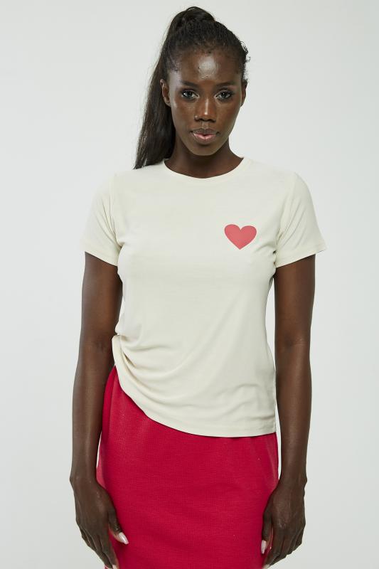 Kalpli Tshirt Bej