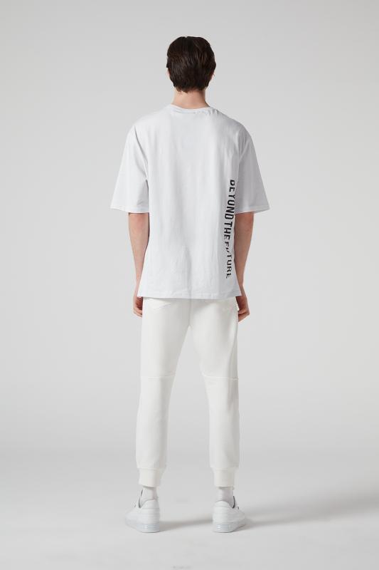 Bol kesim Arka Yan Baskılı  Erkek T-shirt