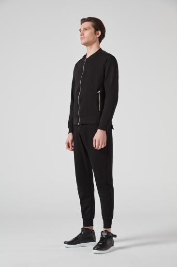 Erkek Sweatshirt,iki iplik Siyah Kumaş